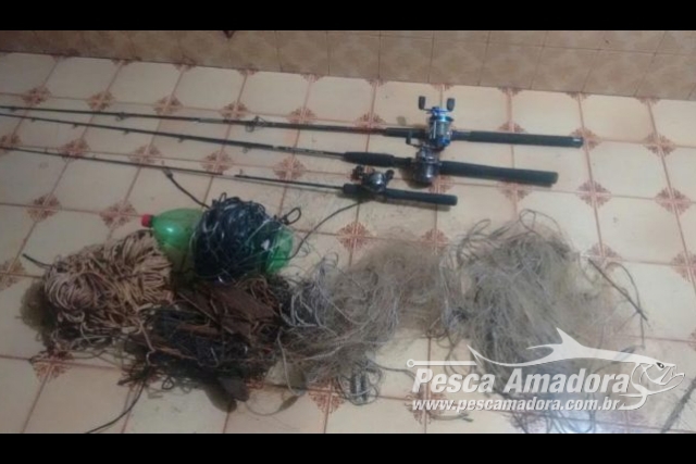 PMA autua três por pescarem sem licença ambiental e apreende rede no Rio Ivinhema-MS