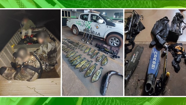 PMA autua três pessoas por pesca ilegal na represa de Água Vermelha em Mira Estrela (SP)