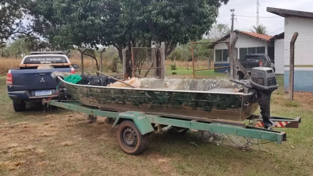 PMA flagra pesca ilegal e apreende 11 redes no Parque do Rio Ivinhema (MS)