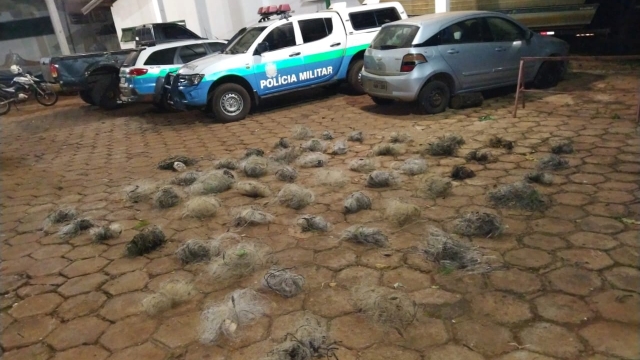 PMA flagra pesca ilegal e apreende 59 redes nos rios Brilhante e dourados (MS)