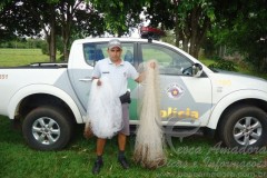 PMA flagra pesca ilegal e apreende tarrafas em Lencois Paulista-SP