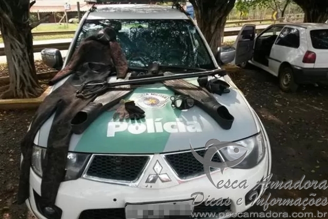 PMA flagra pesca ilegal na barragem da usina de Marimbondo em Icem-SP