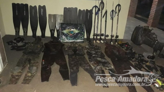 PMA flagra pesca subaquática ilegal no Rio Grande em SP