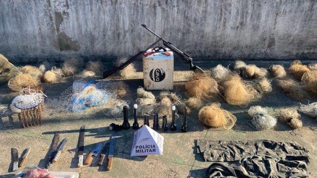 PMA prende 8 infratores por caça e pesca ilegal em Leopoldina (MG)