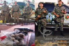 PMA prende cacadores e apreende redes e armas em Goias