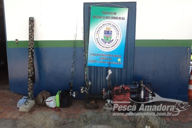 PMA prende e autua em R$ 3.200,00 quatro por pesca predatória em MS