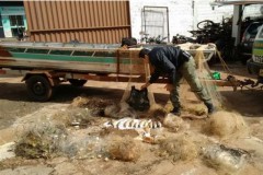 PMA prende seis pessoas por pesca predatoria e apreende redes no Rio Ivai-PR