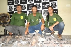 Polici civil apreende pescado irregular durante operacao Araguaia