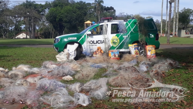 Polícia Ambiental flagra pesca ilegal e autua infratores durante operação no PR