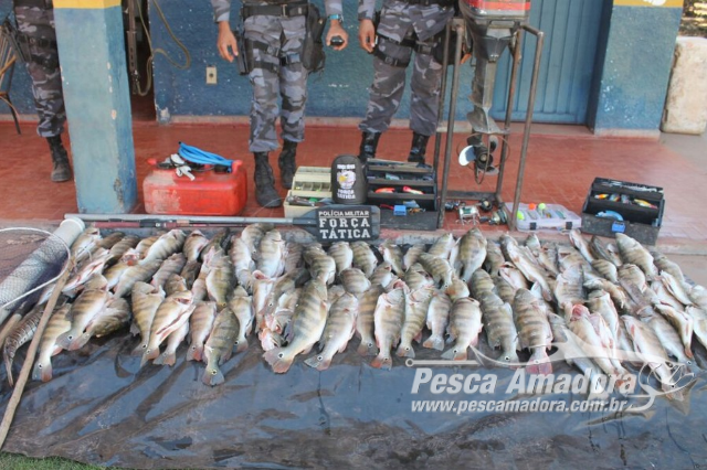 Policia prende três e apreende 105 kg de pescado ilegal no Rio Xavantinho em MT