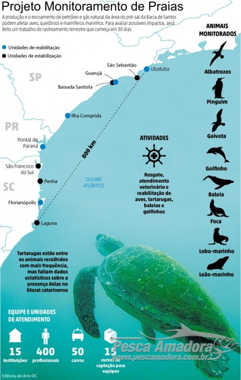 Projeto monitoramento de praias finaciado pela Petrobras