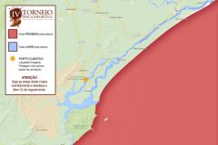 Quarto Torneio de Pesca de Cananeia-SP sera em setembro - mapa