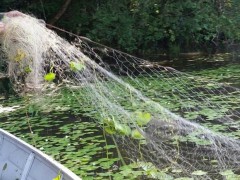 Redes de pesca apreendidas em Ponta Grossa-PR