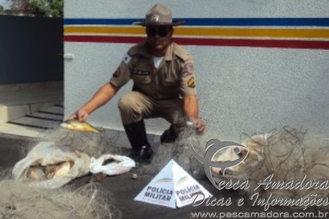 Dois homens são presos por pesca com rede ilegal em Uberlândia-MG