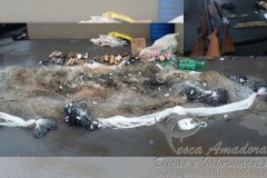 Redes de pesca apreendido pela Policia Ambiental de Goias