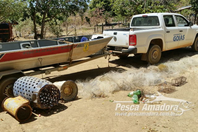 Secima apreende material de caça e pesca ilegal no Lago Serra do Facão em Goiás
