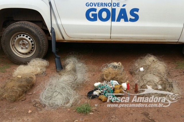 Secima apreende material de pesca predatória e aplica R$ 9.120 em multas em Goiás