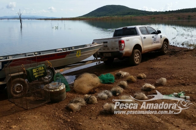 Secima autua quatro pessoas por pesca predatória no Lago Serra da Mesa (GO)
