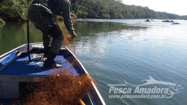 Sema apreende 174 quilos de pescado irregular no Rio Mando (MT)
