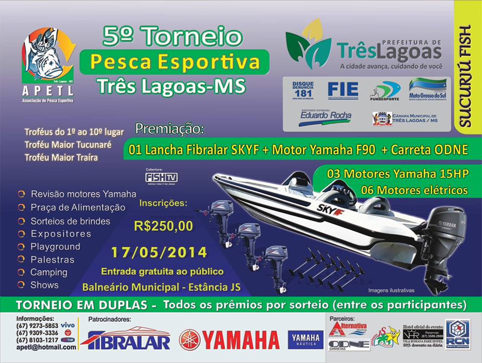 APETL realiza 5º Torneio de Pesca Esportiva em Três Lagoas-MS