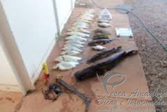 Três são presos com 38 kg de pescado ilegal e arpão caseiro em Buritis-MG