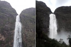 Volume do Rio Sao Francisco triplica a vazao de agua em Minas Gerais