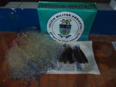apreensao de rede e pescado no MS