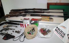 armas apreendidas em Arceburgo-MG