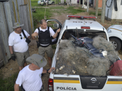 brigada militar apreende redes e pescado no RS 3