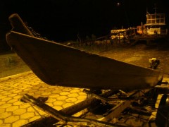 canoa apreendida no Pantanal