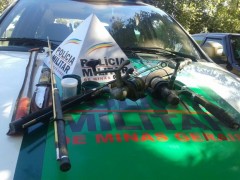 Material apreendido em Minas Gerais