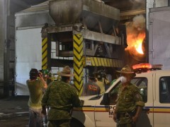 Todo o material apreendido foi incinerado em uma fábrica no Distrito Industrial, em Governador Valadares. 