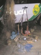 pma apreende material de caca e pesca no Parana
