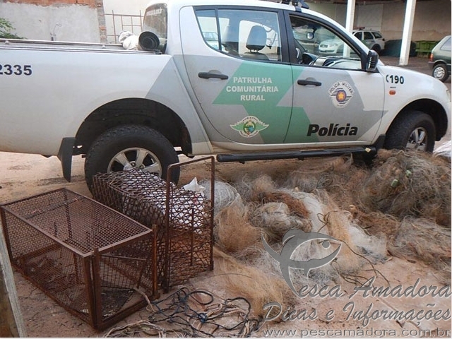 PMA apreende tarrafas e armadilhas de caça e pesca em Flórida Paulista-SP