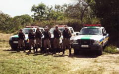 PMA de Minas Gerais em formção para realizar as falizações (Foto divulgação PMA)