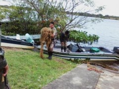 pma do MS apreende redes de pesca na fronteira com o Paraguai