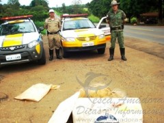 redes apreendidas no lago de Furnas em MG