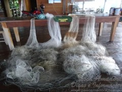 redes de pesca apreendidas no Tocantins pela Naturantins